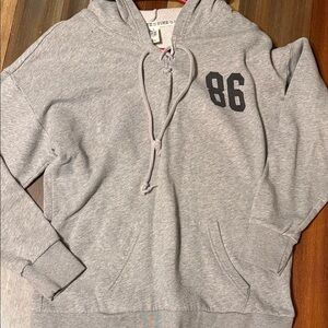 Victoria's Secret Gray Hoodie with Black Print